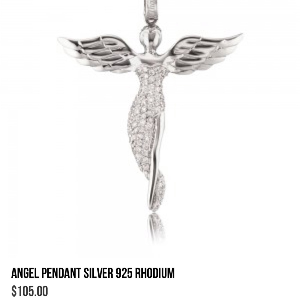 Angel chain cross !! Pendant with CZ